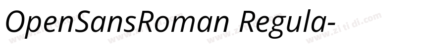 OpenSansRoman Regula字体转换